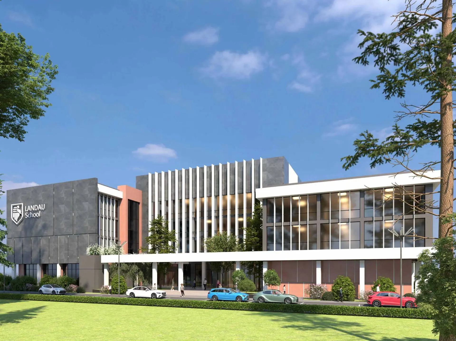 LANDAU School - City Garden Campus-in fasadı